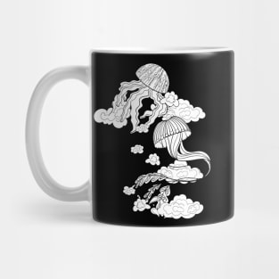 Space Jellyfish Line Art Mug